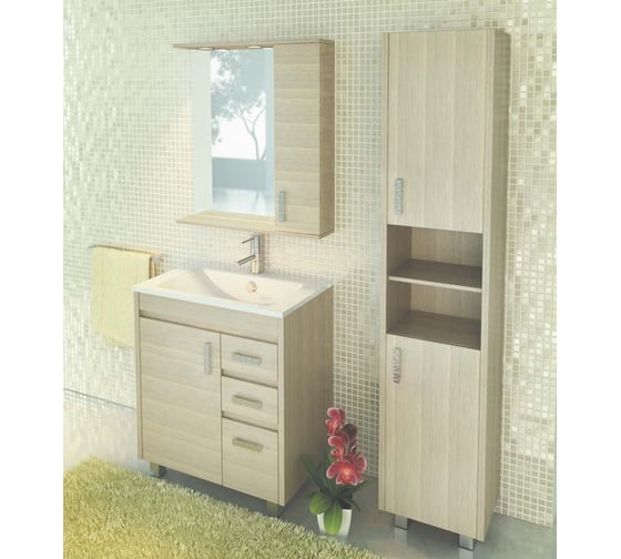 Зеркало-шкаф Comforty "Марио-75" сосна лоредо 00003121624