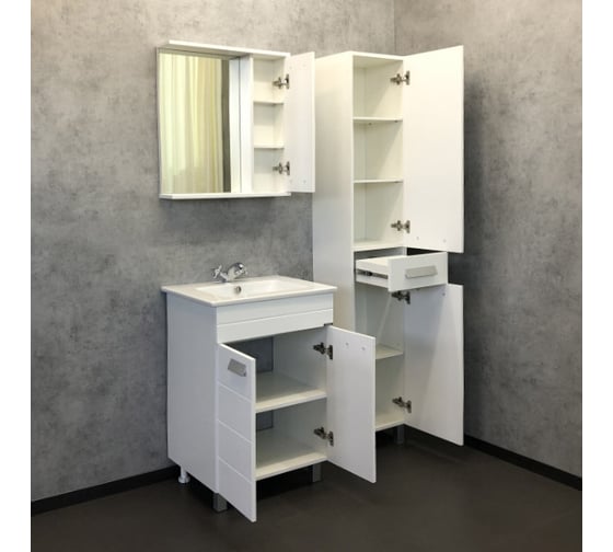 Зеркало-шкаф Comforty "Модена М-60" белый матовый 00-00001639