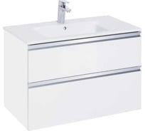 Модуль для раковины 800 мм Roca THE GAP 2 ящика, белый глянец, подходит раковина Gap и Victoria Unik 00066625