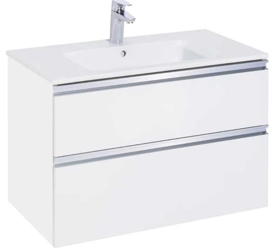 Модуль для раковины 800 мм Roca THE GAP 2 ящика, белый глянец, подходит раковина Gap и Victoria Unik 00066625