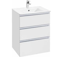 Модуль для раковины 600 мм Roca THE GAP 3 ящика, белый глянец, подходит раковина Gap и Victoria Unik 00066626