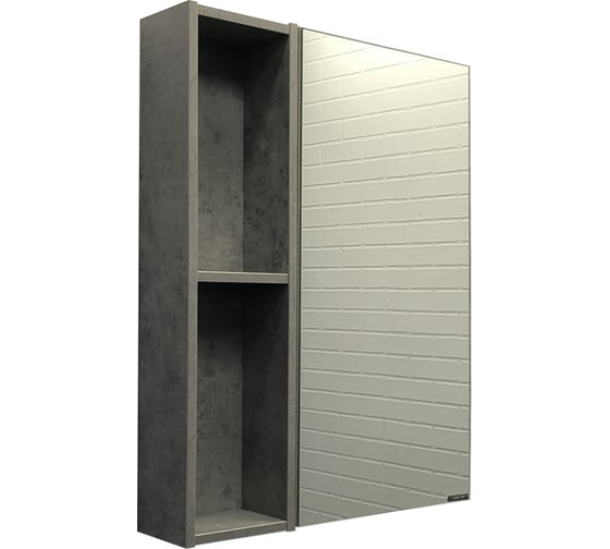 Зеркало-шкаф Comforty "Осло-60" бетон светлый 00-00006490