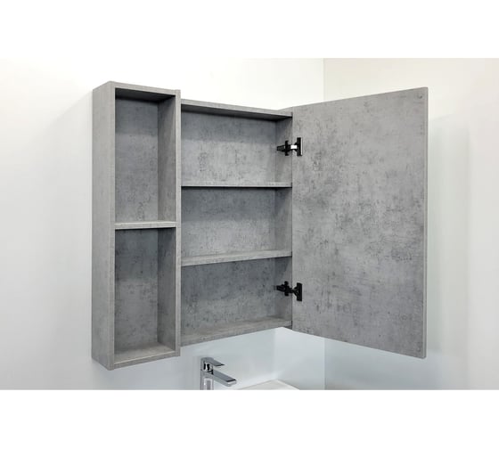 Зеркало-шкаф Comforty "Осло-60" бетон светлый 00-00006490