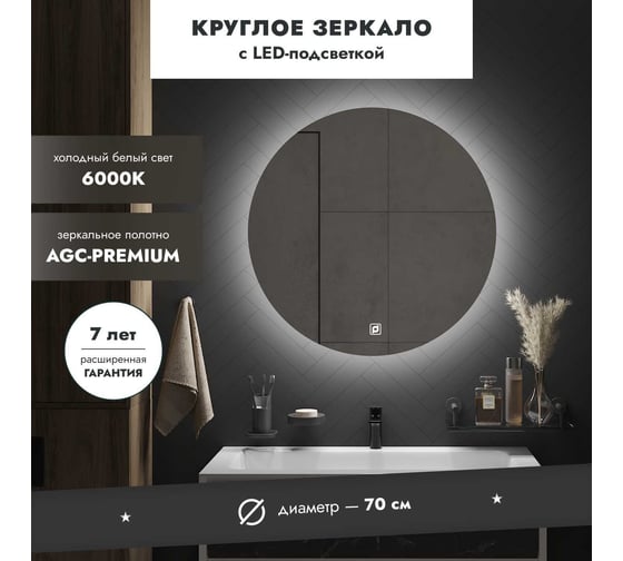 Зеркало Mebelvann СЕРХИО 700x700 Z_SRC_00_700х700