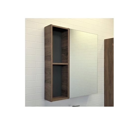 Зеркало-шкаф Comforty "Порто-75" дуб темно-коричневый 00-00009231