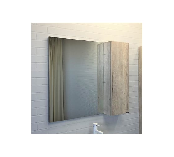 Зеркало-шкаф Comforty "Порто-90" дуб дымчатый 00-00009443