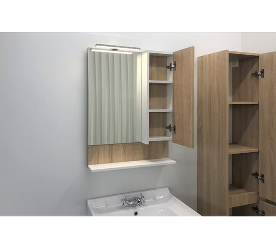 Зеркало-шкаф Comforty "Рига-60" дуб сонома 00004142211