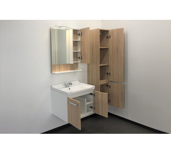 Зеркало-шкаф Comforty "Рига-60" дуб сонома 00004142211
