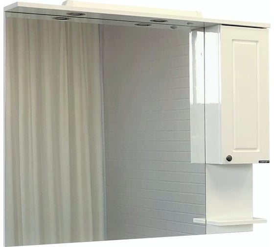 Зеркало-шкаф Comforty "Севилья-100" слоновая кость 00003132628