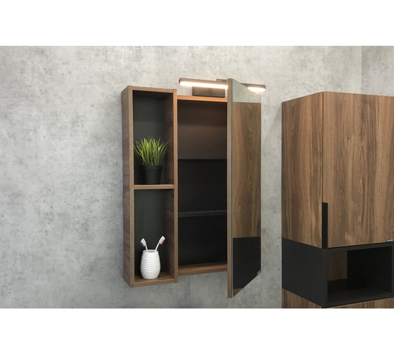 Зеркало-шкаф Comforty "Штутгарт-60" дуб тёмно-коричневый 00004151036