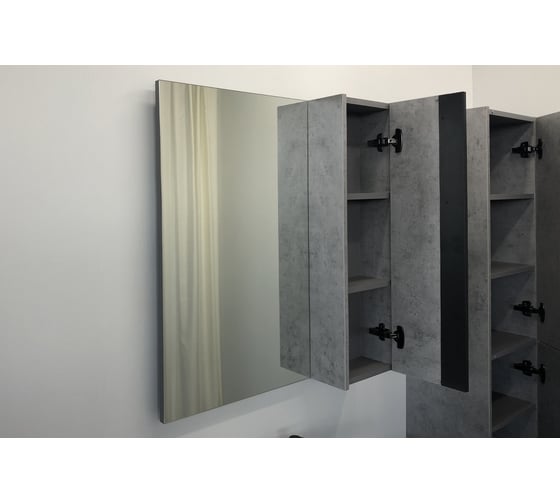 Зеркало-шкаф Comforty "Эдинбург-75" бетон светлый 00004149063