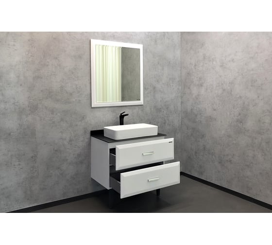 Зеркало Comforty "Империя-80" белый глянец 00004143507
