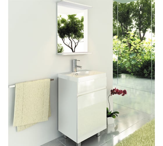 Зеркало Comforty "К-50" белый глянец 00003120319