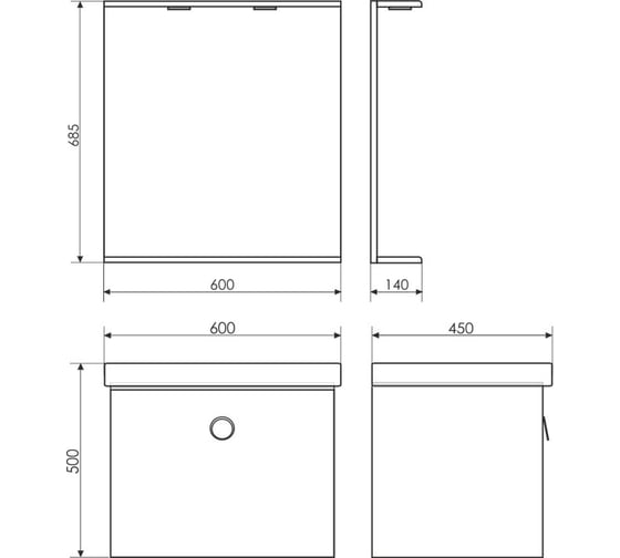 Зеркало Comforty "К-60" белый глянец 00003120320
