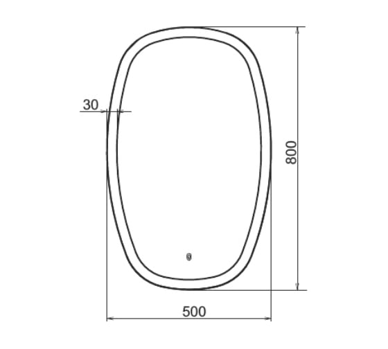 Зеркало Comforty "Космея-50" LED-подсветка, бесконтактный сенсор 00-00005260