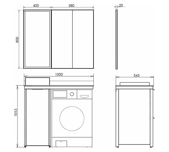 Зеркало Comforty "Лозанна-40" белый глянец 00-00013799