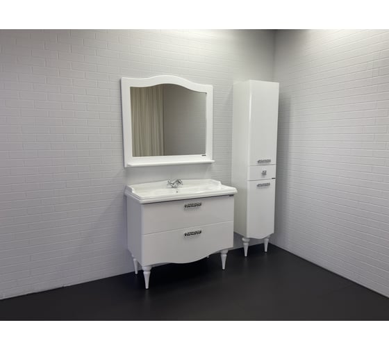 Зеркало Comforty "Монако-100" белый глянец 00004136986