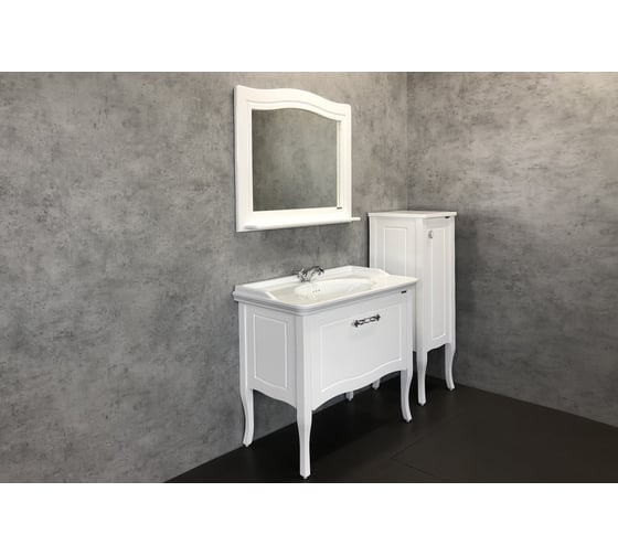 Зеркало Comforty "Павия-100" белый глянец 00004147986