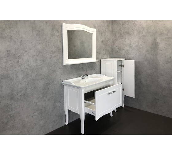 Зеркало Comforty "Павия-100" белый глянец 00004147986