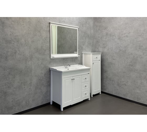 Зеркало Comforty "Тбилиси-90" белый глянец 00003132632