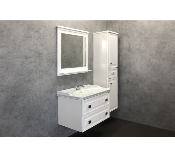 Зеркало Comforty "Феррара-80" белый глянец 00004151059