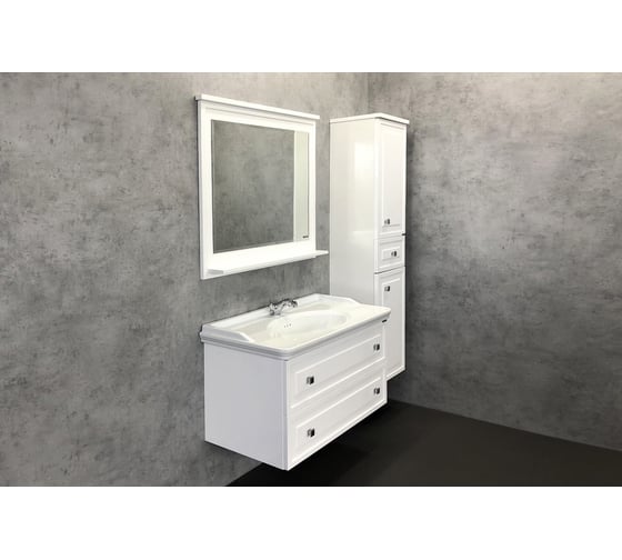 Зеркало Comforty "Феррара-100" белый глянец 00004147993