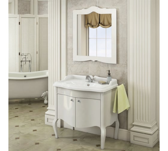 Зеркало Comforty "Лувр-90" белый 00004142363