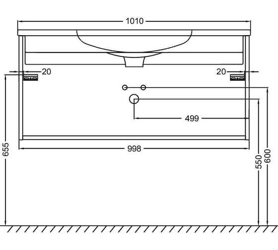Тумба для раковины Jacob Delafon MADELEINE 100 см, цвет матовый белый EB1318-J51 00000128283