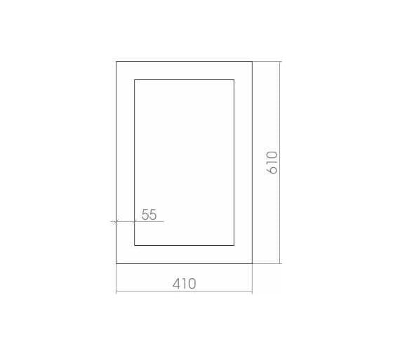 Зеркало SILVER MIRRORS 410х610 мм, белый глянец ФР-00001092