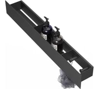 Полка Граф Держалкин Skyline patron 70x9.2x9, крючки справа, черная Fl-sky-pa70п-ч