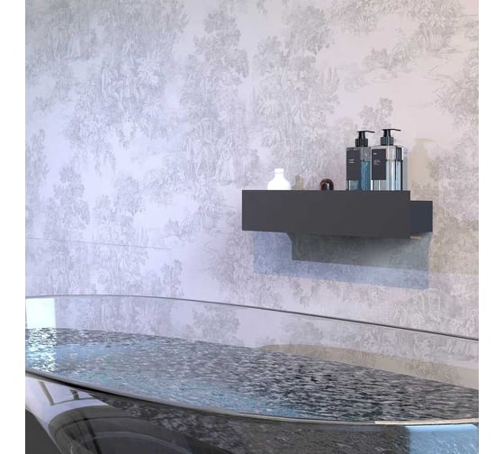 Полка Граф Держалкин Skyline mono 50x9.2x9, черная Fl-sky-m50-ч