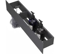 Полка Граф Держалкин Skyline patron 50x9.2x9, крючки слева, черная Fl-sky-pa50л-ч