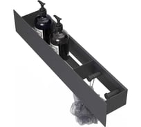 Полка Граф Держалкин Skyline patron 50x9.2x9, крючки справа, черная Fl-sky-pa50п-ч