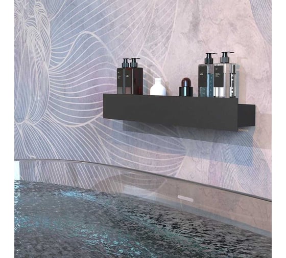 Полка Граф Держалкин Skyline mono 70x9.2x9, черная Fl-sky-m70-ч