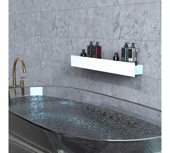 Полка Граф Держалкин Skyline mono 80x9.2x9, белая Fl-sky-m80-б