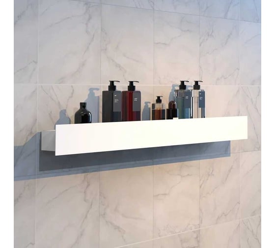Полка Граф Держалкин Skyline mono 90x9.2x9, белая Fl-sky-m90-б