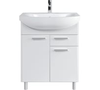 Тумба напольная Sanstar Аура 70 Без раковины для ванной комнаты белая 298.1-1.4.1