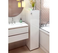 Высокий туалетный шкаф SANTREK "Виола" белый, правый, 300x1150x300 316041