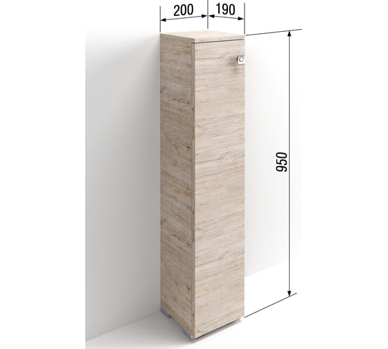 Туалетный шкаф SANTREK "Виола" пикар 200x950x190 316403