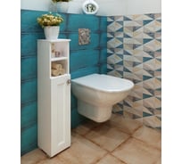 Туалетный шкаф SANTREK "Гранд" 2 ниши, белый, левый, 200x950x190 316069