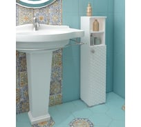 Туалетный шкаф SANTREK "Соната" 2 ниши, белый, правый, 200x950x190 316074