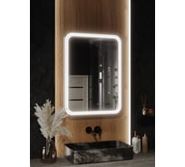 Зеркало-шкаф SANTREK HOME с LED подсветкой левое "ГЕРДА" 500x800мм 319288