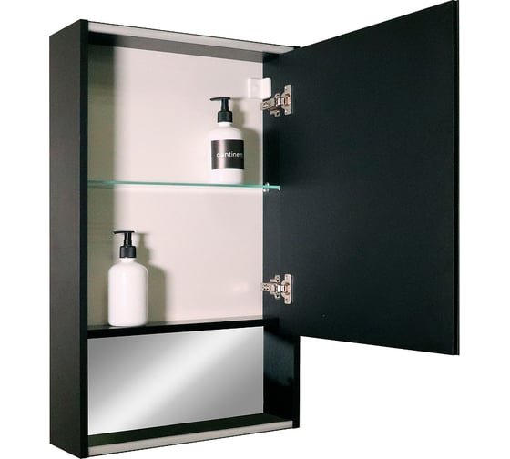 Зеркало - шкаф Reflection Box black led 500x800 RF2419BL