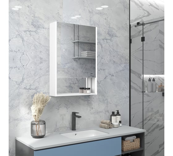 Зеркало Reflection-шкаф Box white led 500x800 RF2420WH