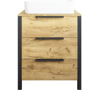 Тумба Sanflor Гард 70/2 дуб крафт золотой под умывальник Олимпия 56 С22582