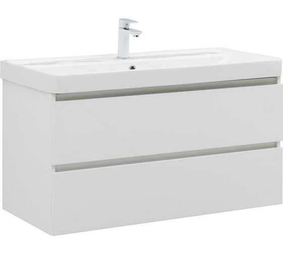 Тумба Aquanet Вега 100 2 ящ. цв.белый глянец 00316655