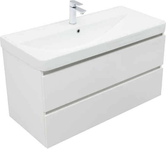Тумба Aquanet Вега 100 2 ящ. цв.белый глянец 00316655