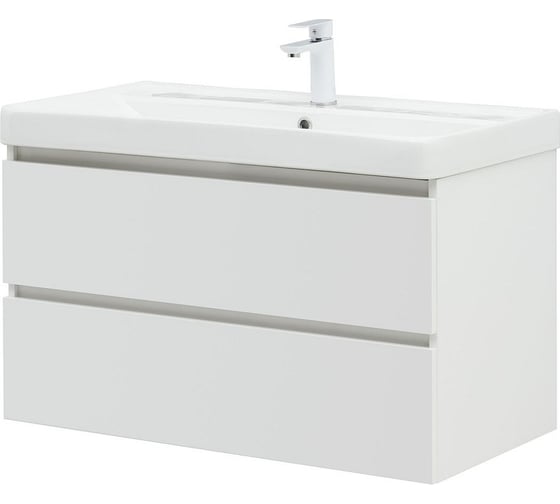 Тумба Aquanet Вега 90 2 ящ. цв.белый глянец 00316683