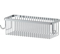 Полочка-решетка с крючками Artwelle 30 см, хром 4134