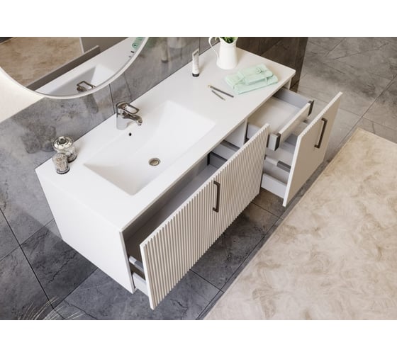 Тумба SanVit рольф l -120 белый глянец krolfL120